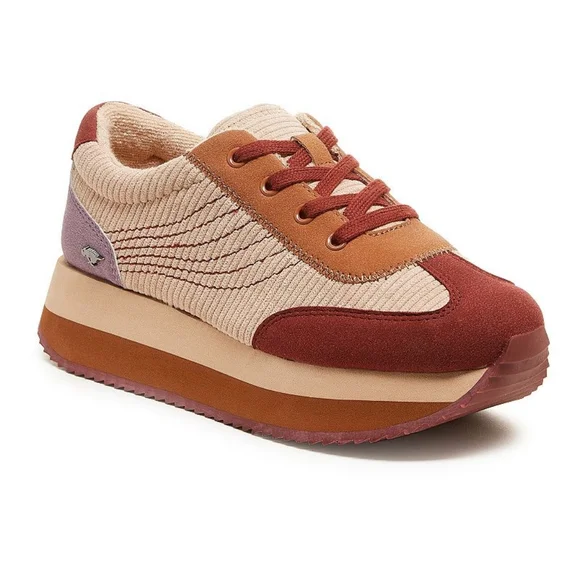 Rocket Dog Rapid Platform Retro 70s Style Colorblock Sneakers Light Tan Combo 9 - Picture 9 of 9